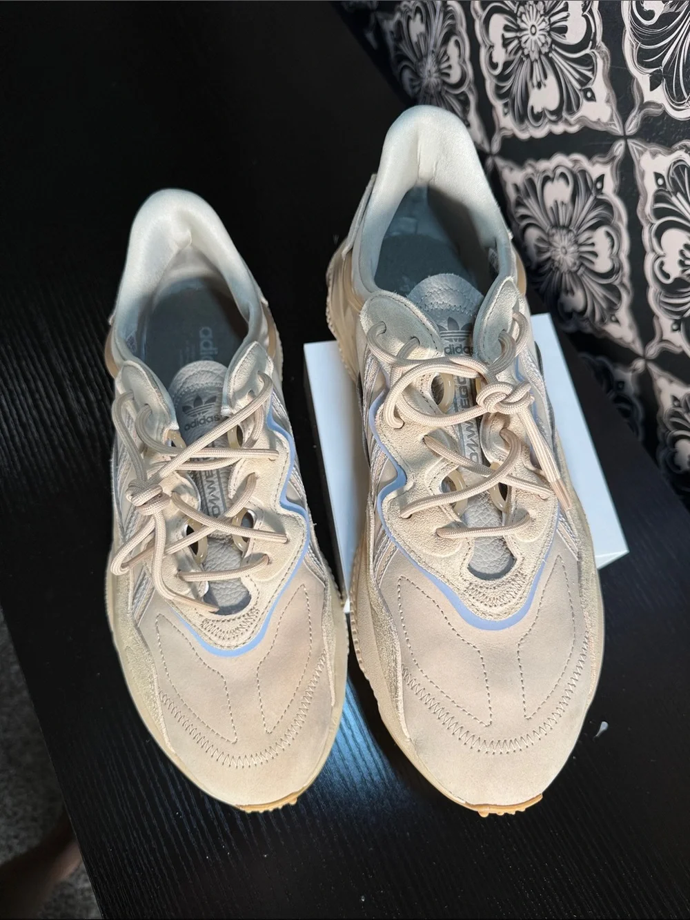Adidas Adiprene Men’s Chunky Sneakers in Beige and Light Blue